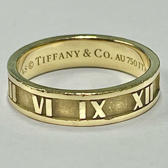 Retired Tiffany & Co. Atlas  Band - 18k Yellow Gold - sz 5.5 - Picture 11 of 16
